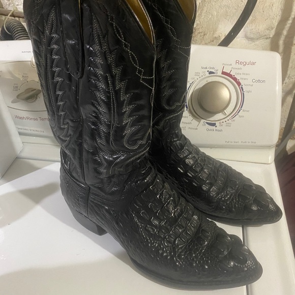 Dan Post Black Alligator Western Boots - Picture 14 of 16
